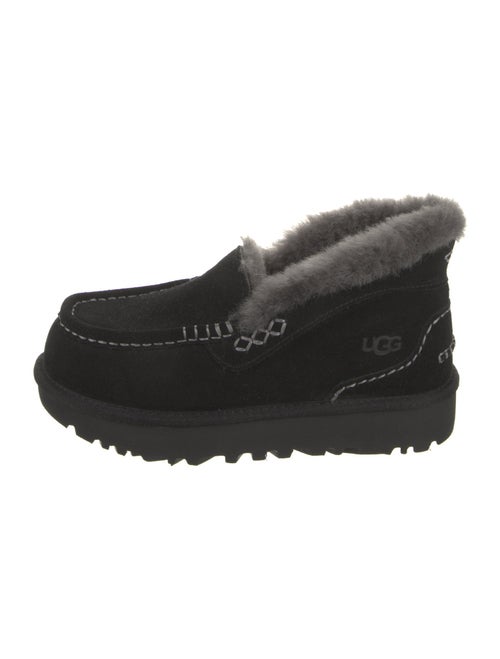 UGG Suede Faux Fur Trim Lace-Up Boots