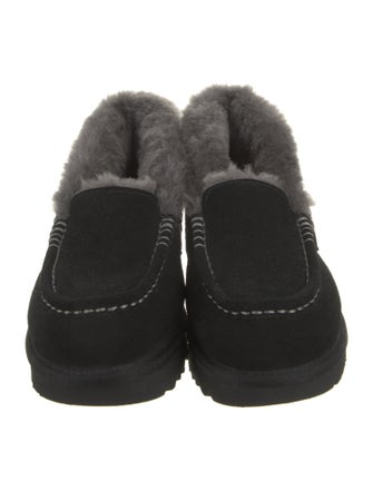 UGG Suede Faux Fur Trim Lace-Up Boots