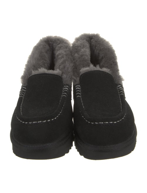 UGG Suede Faux Fur Trim Lace-Up Boots