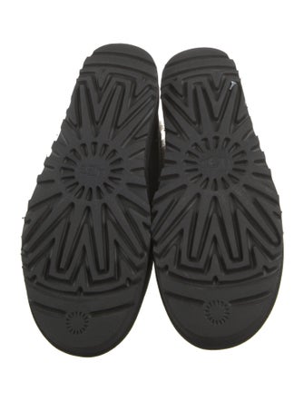 UGG Suede Faux Fur Trim Lace-Up Boots