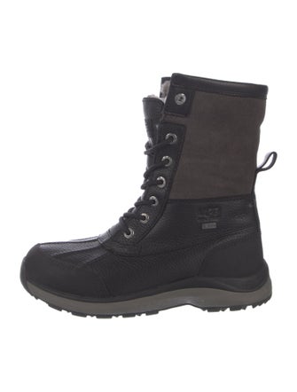 UGG Leather Fur Trim Combat Boots