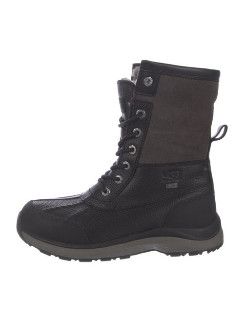 UGG Leather Fur Trim Combat Boots