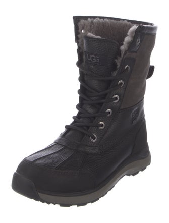 UGG Leather Fur Trim Combat Boots