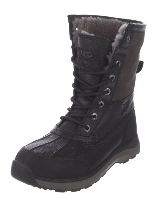 UGG Leather Fur Trim Combat Boots