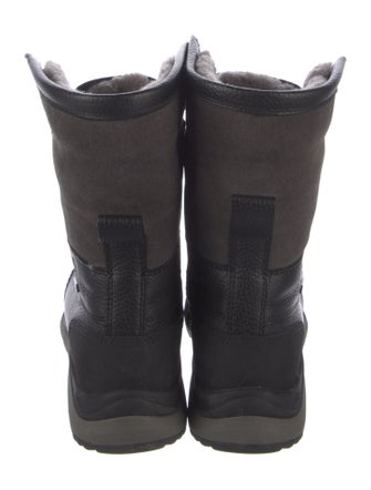 UGG Leather Fur Trim Combat Boots