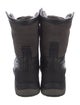 UGG Leather Fur Trim Combat Boots
