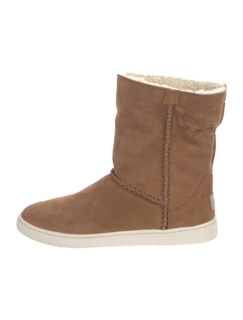 UGG Suede Fur Trim Boots