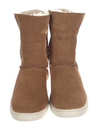 UGG Suede Fur Trim Boots