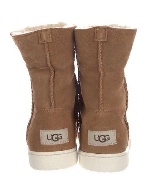 UGG Suede Fur Trim Boots