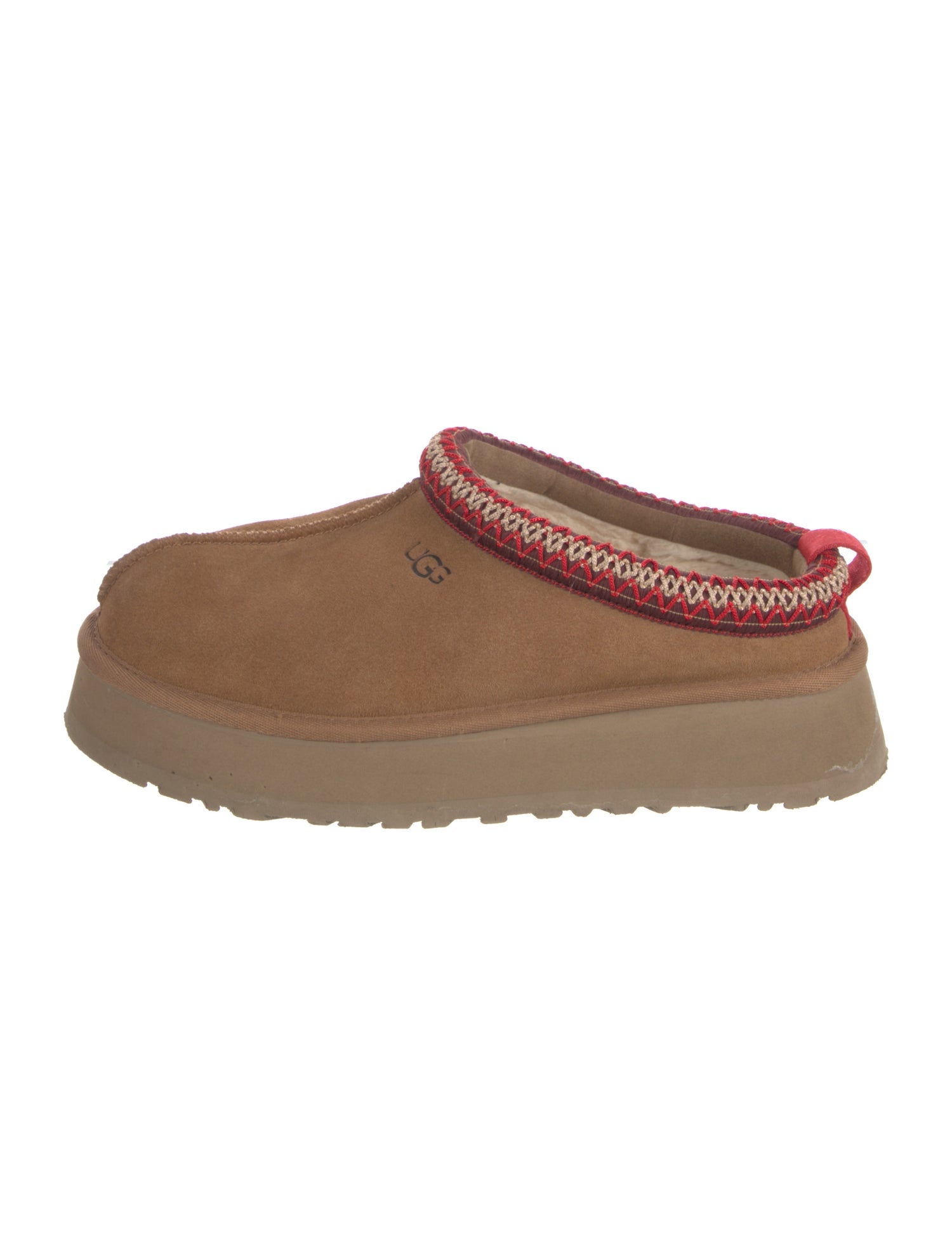 UGG Suede Fur Trim Slides