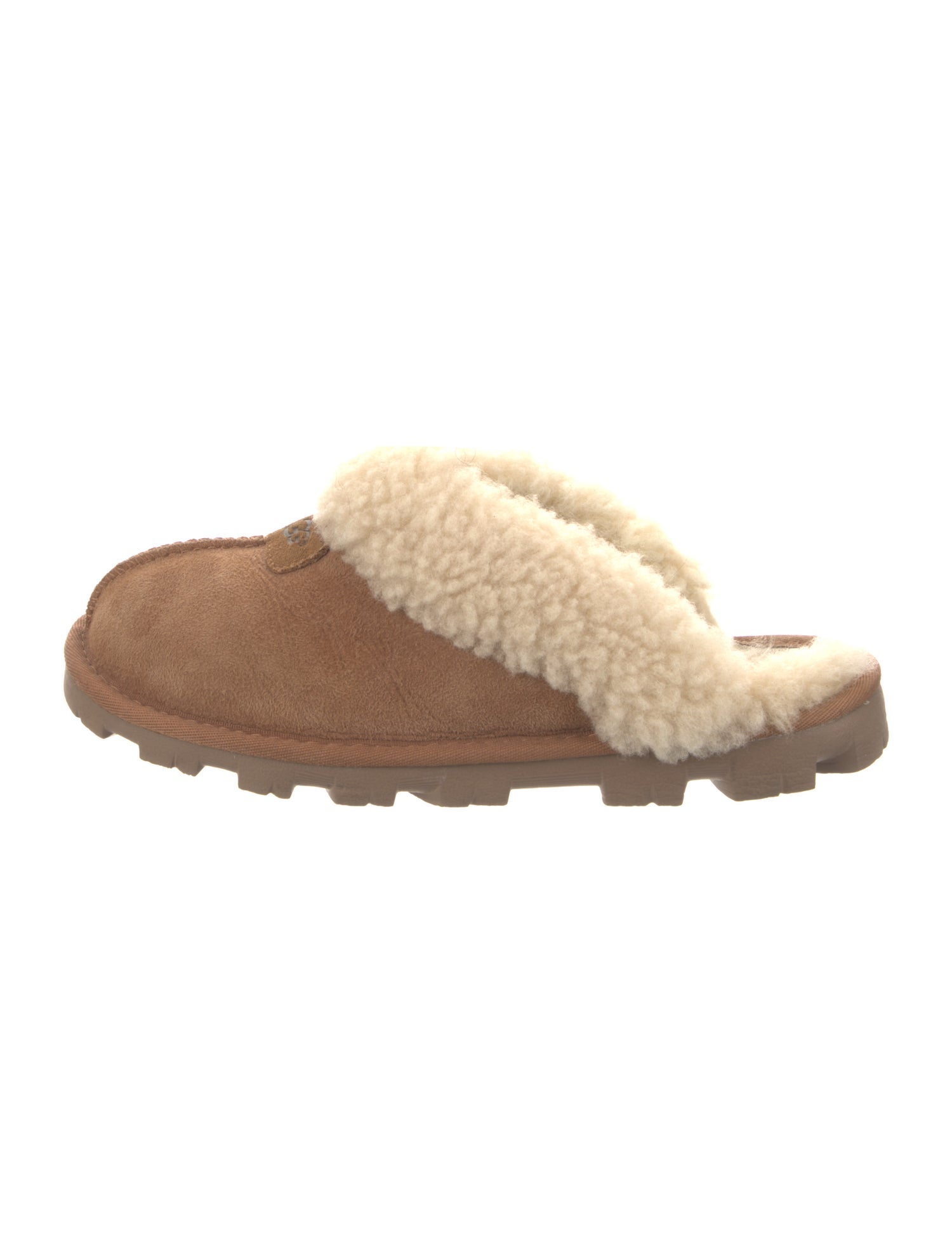 UGG Suede Fur Trim Mules