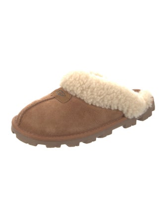 UGG Suede Fur Trim Mules