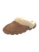 UGG Suede Fur Trim Mules