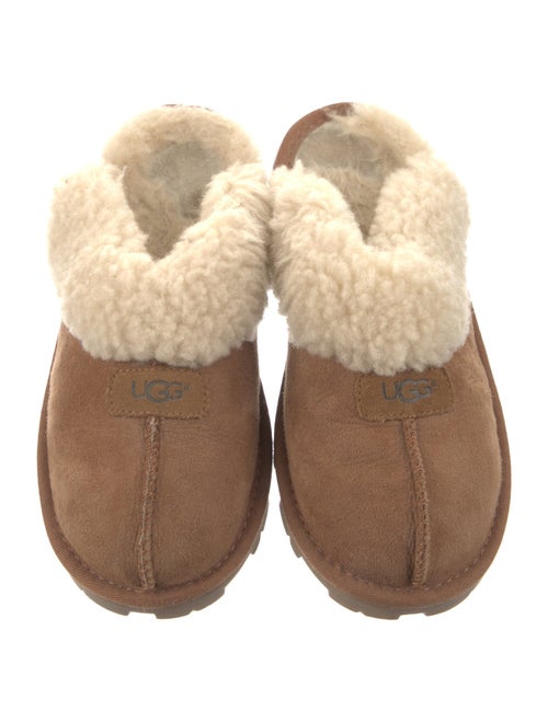 UGG Suede Fur Trim Mules