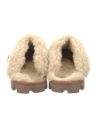 UGG Suede Fur Trim Mules