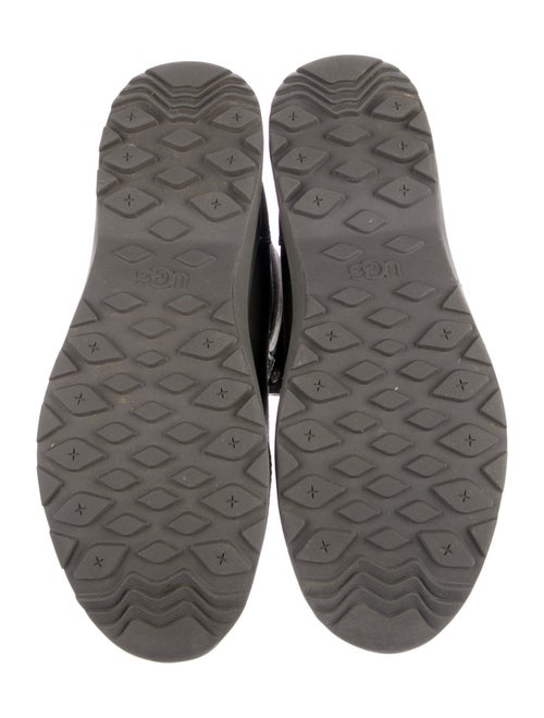 UGG Leather Fur Trim Lace-Up Boots