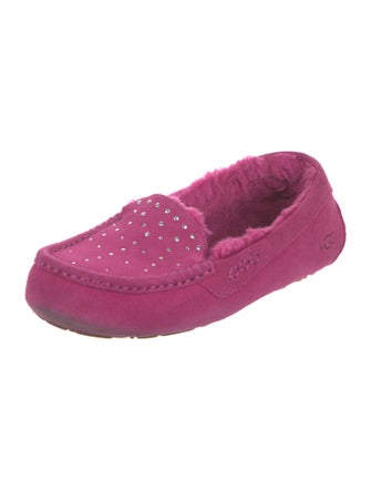 UGG Suede Crystal Embellishments Moccasins