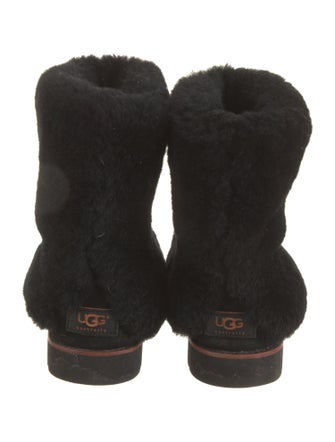 UGG Suede Fur Trim Boots