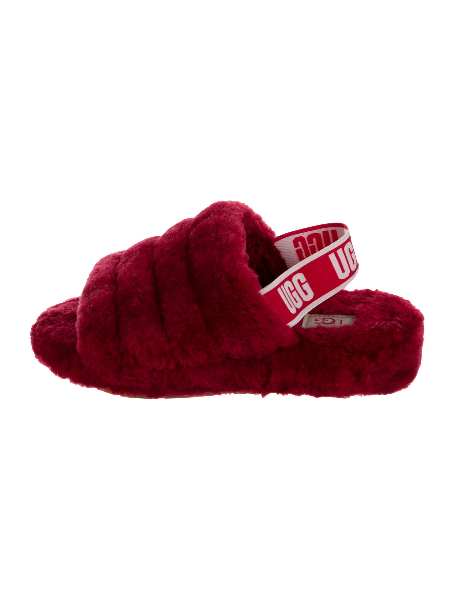 UGG Shearling Graphic Print Slides
