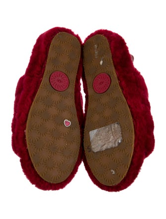 UGG Shearling Graphic Print Slides