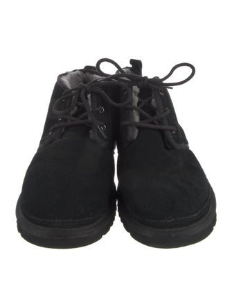 UGG Suede Embroidered Accent Lace-Up Boots