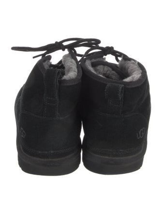 UGG Suede Embroidered Accent Lace-Up Boots
