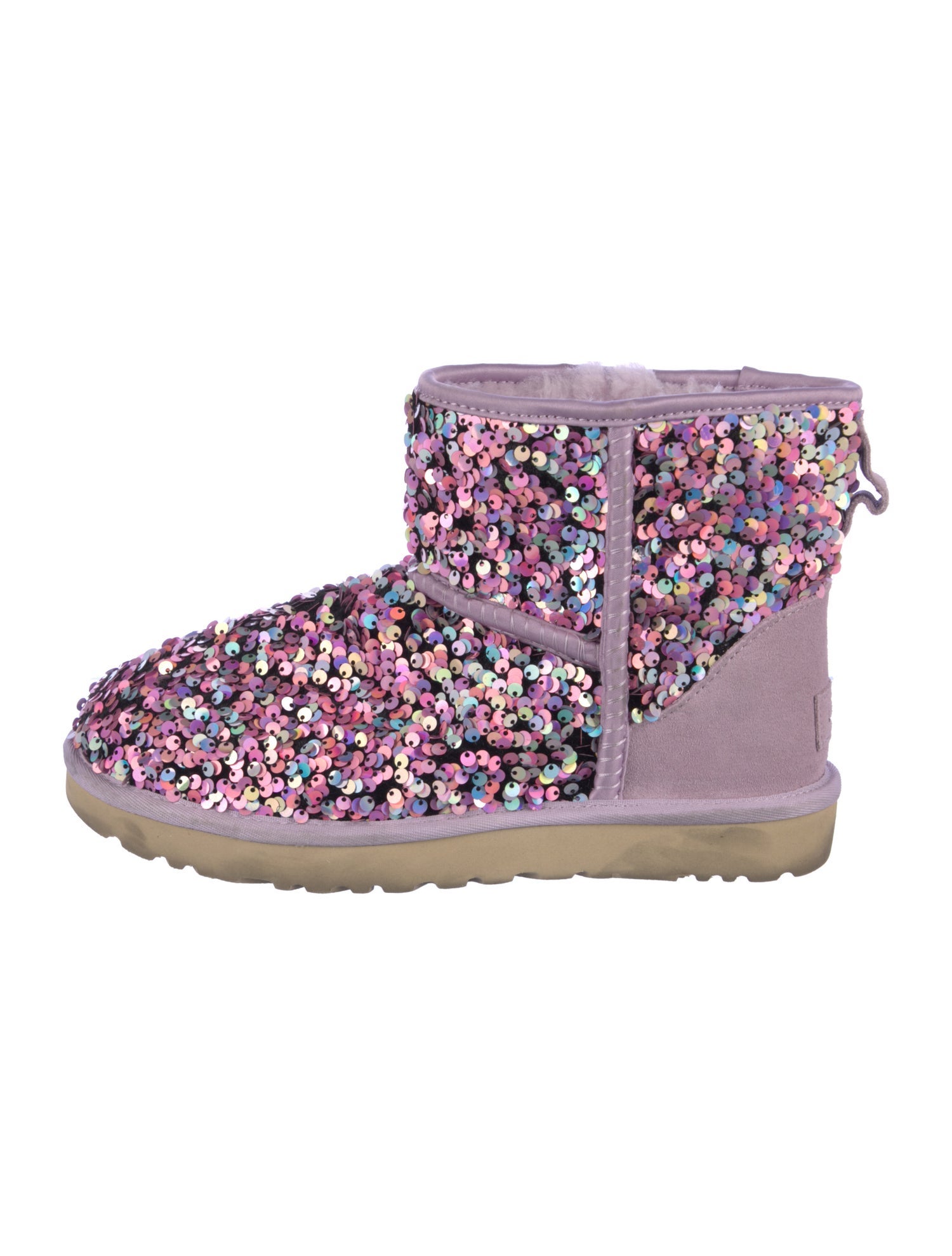 UGG Printed Sequin Embellishments Combat Boots