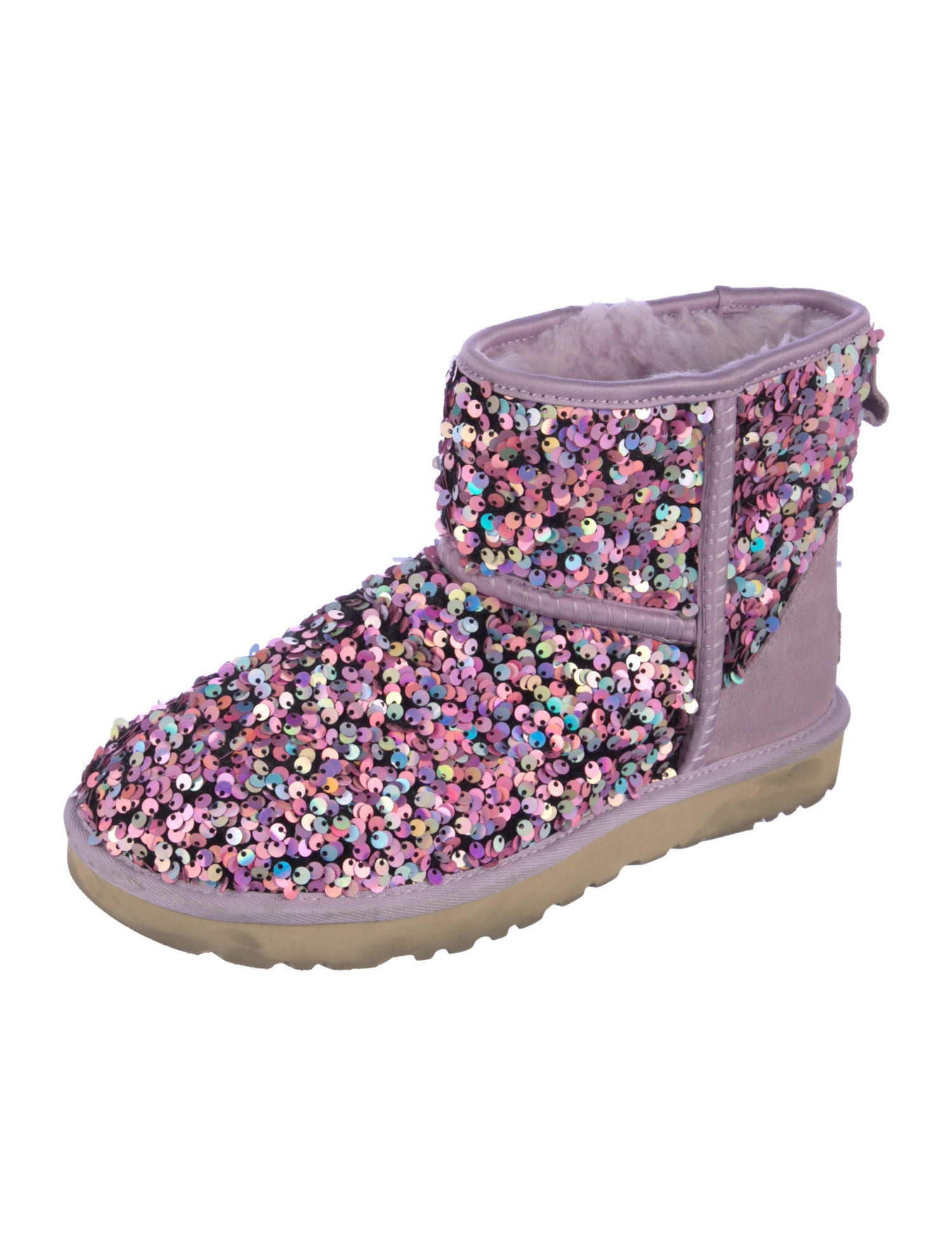 UGG Printed Sequin Embellishments Combat Boots