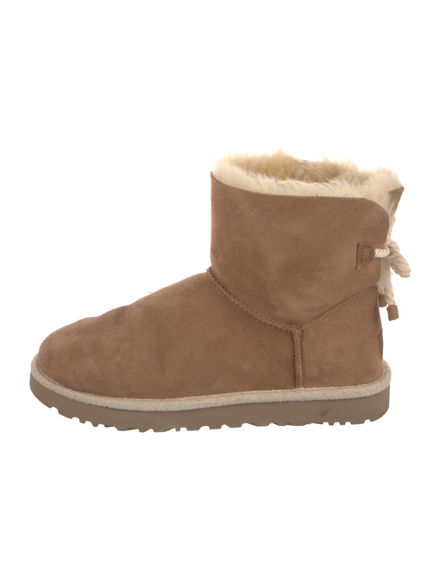 UGG Suede Fur Trim Boots