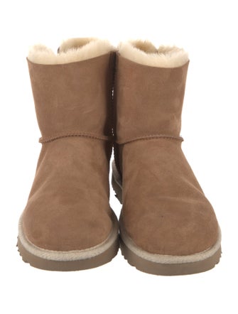 UGG Suede Fur Trim Boots