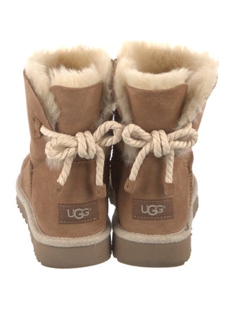 UGG Suede Fur Trim Boots