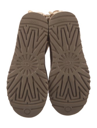 UGG Suede Fur Trim Boots