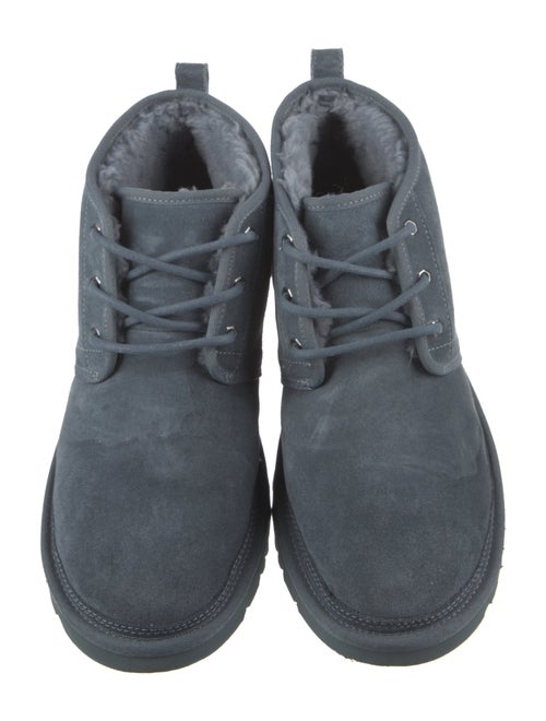 UGG Suede Fur Trim Snow Boots