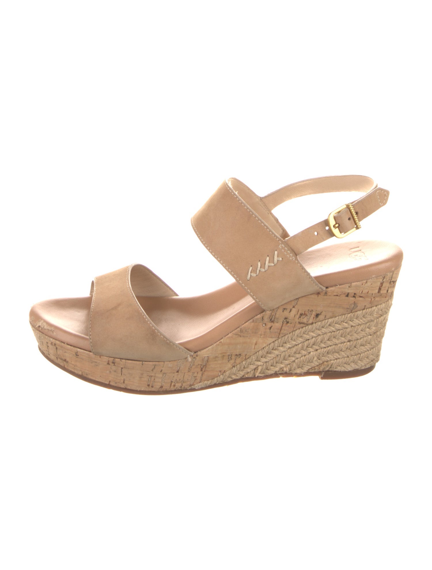 UGG Suede Leather Trim Embellishment Slingback Pumps