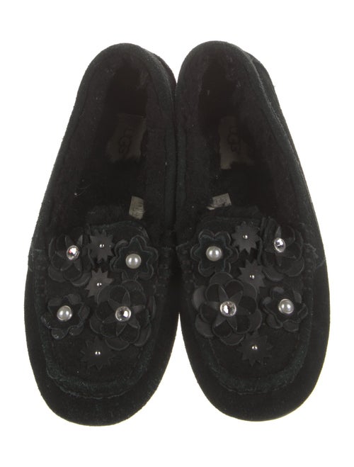 UGG Suede Crystal Embellishments Moccasins