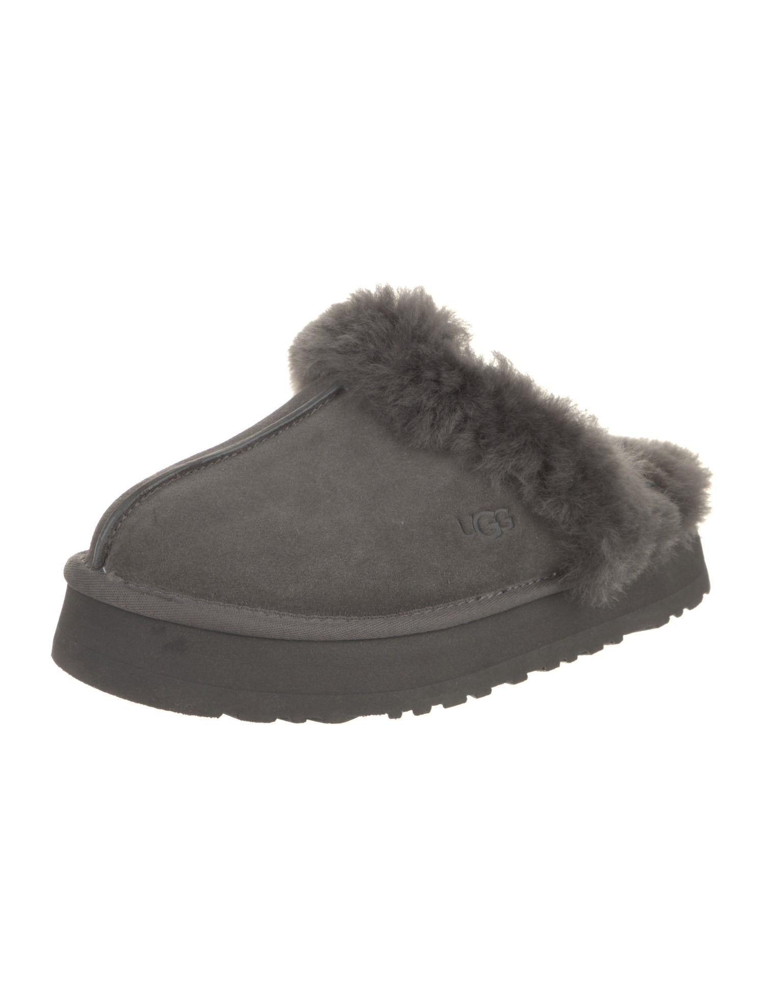 UGG Suede Fur Trim Sneakers