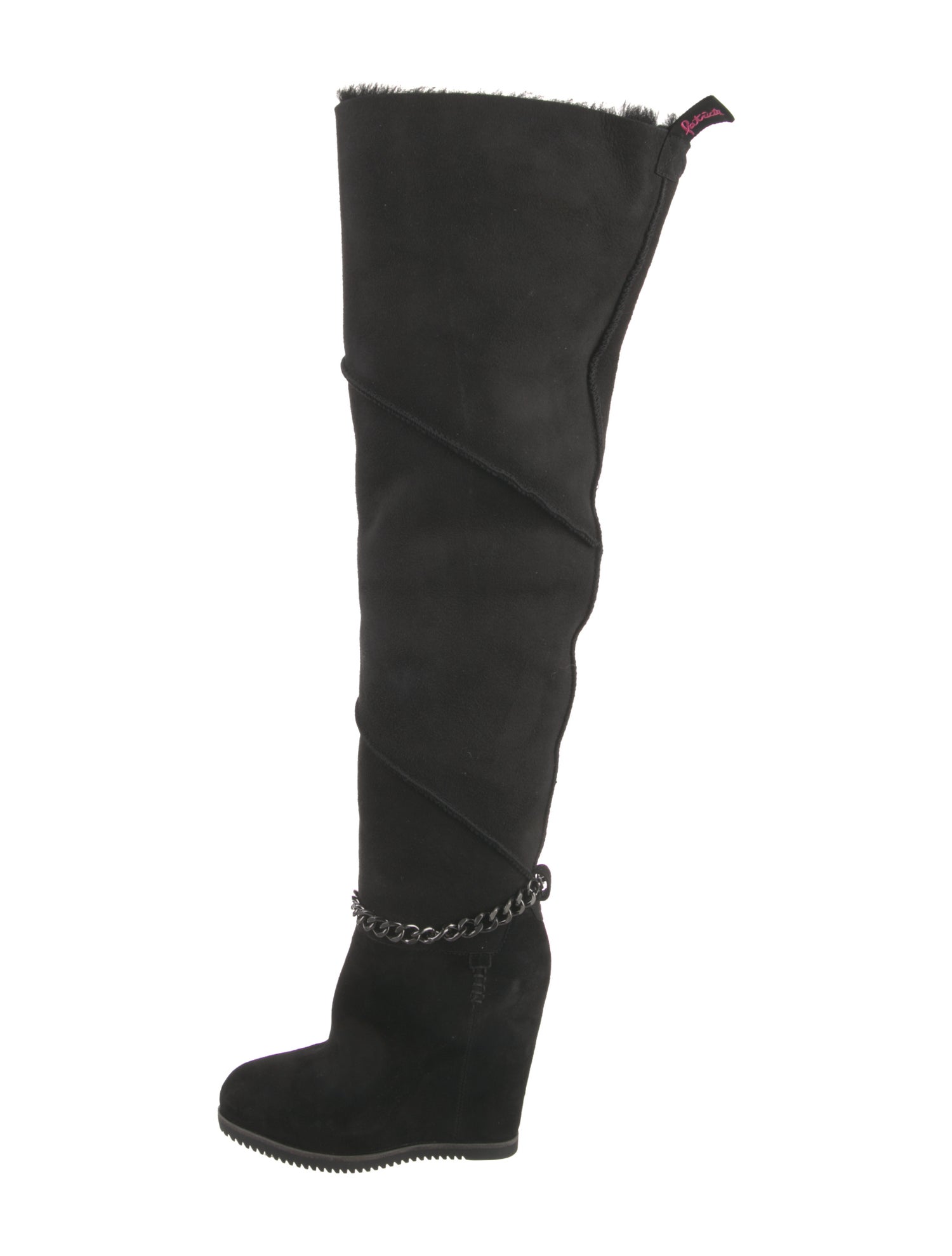 UGG Suede Fur Trim Boots