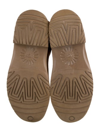 UGG Suede Fur Trim Lace-Up Boots