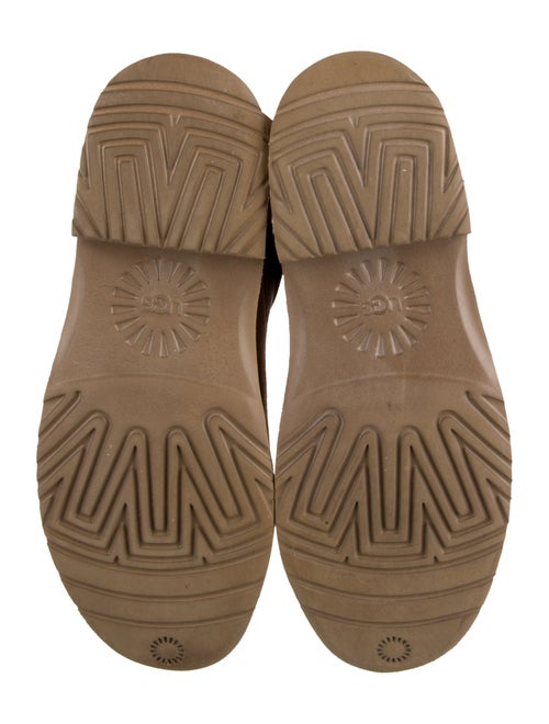 UGG Suede Fur Trim Lace-Up Boots