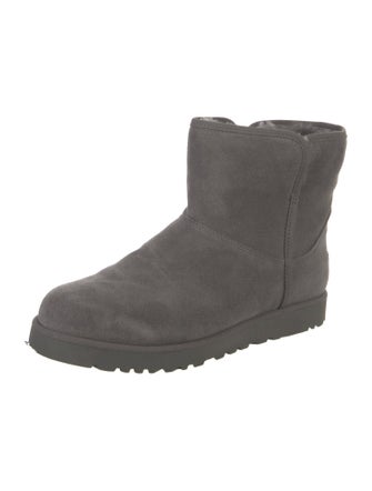 UGG Suede Fur Trim Boots