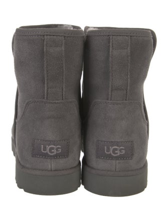 UGG Suede Fur Trim Boots