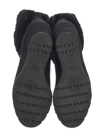 UGG Suede Fur Trim Boots