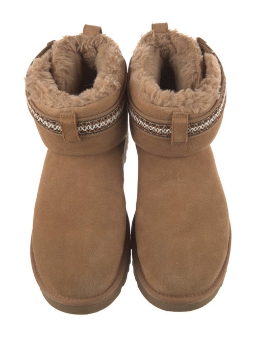 UGG Suede Fur Trim Boots