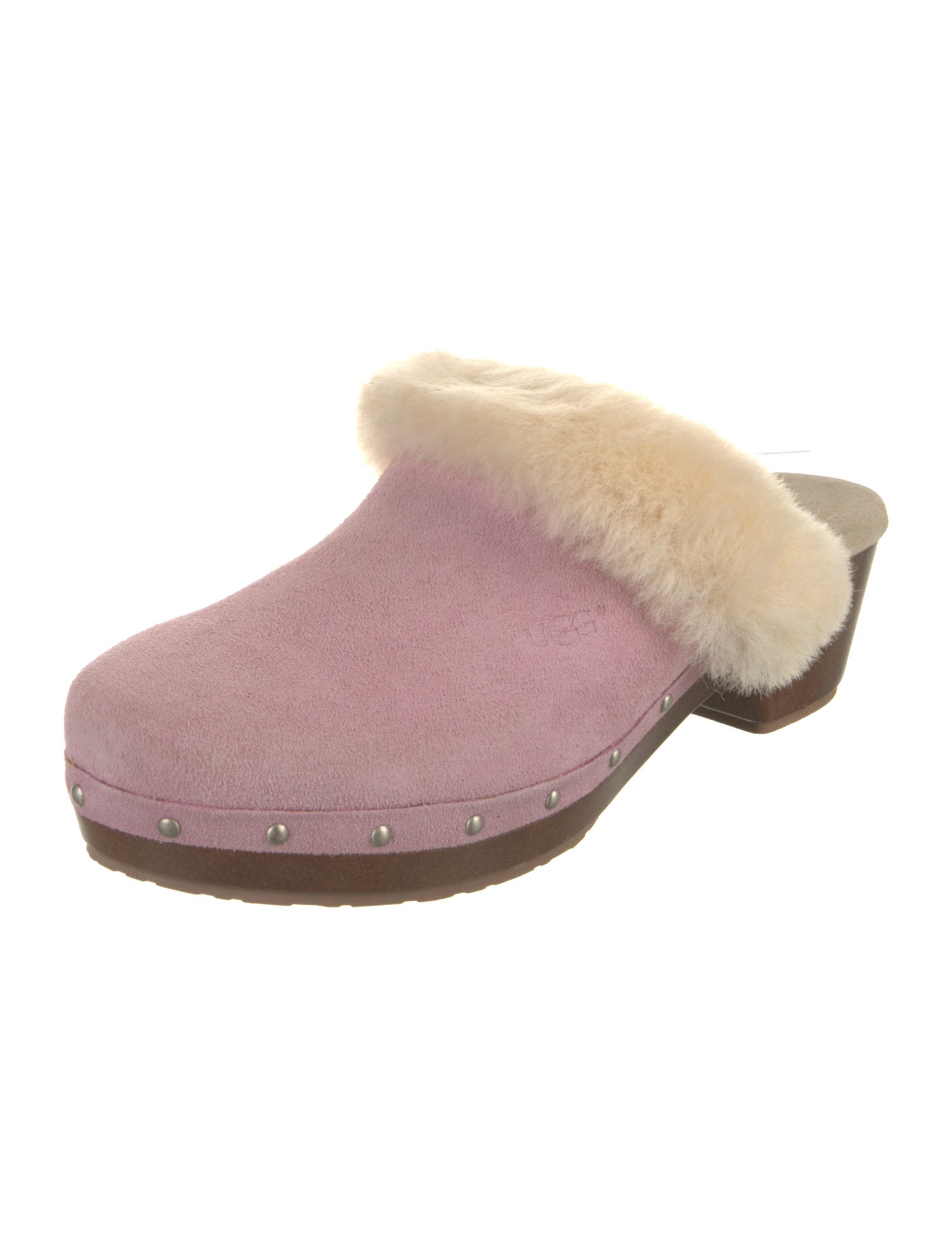 UGG Suede Fur Trim Mules w/ Tags
