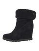 UGG Suede Fur Trim Boots
