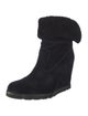 UGG Suede Fur Trim Boots