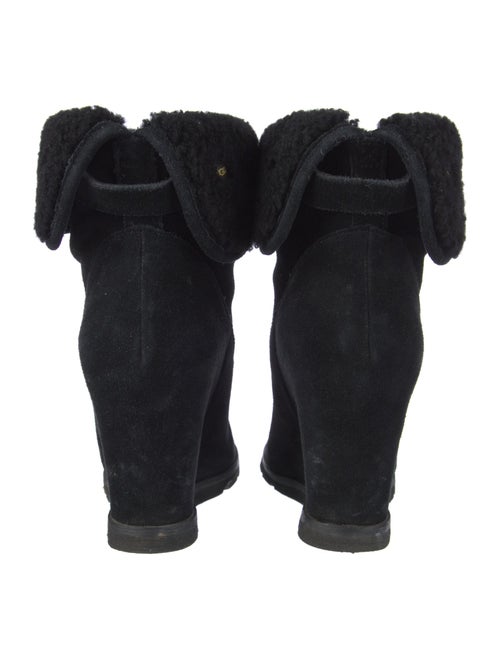 UGG Suede Fur Trim Boots