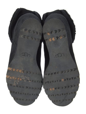 UGG Suede Fur Trim Boots