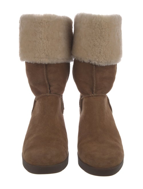 UGG Suede Fur Trim Boots