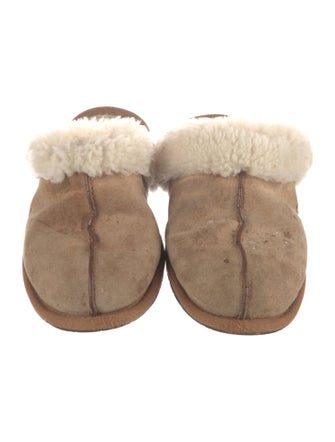UGG Suede Fur Trim Mules